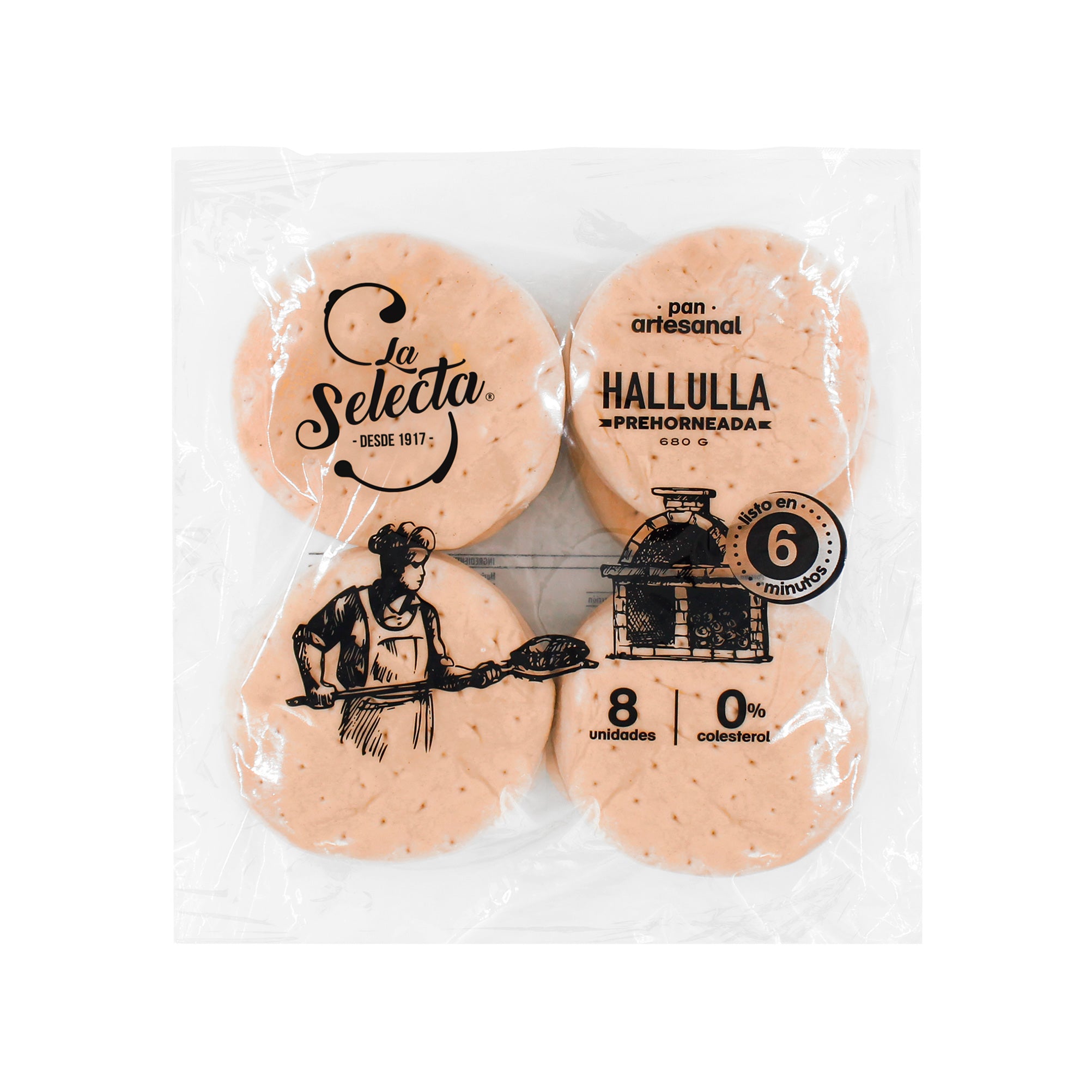 Hallulla Pre Horneada 8 Unidades
