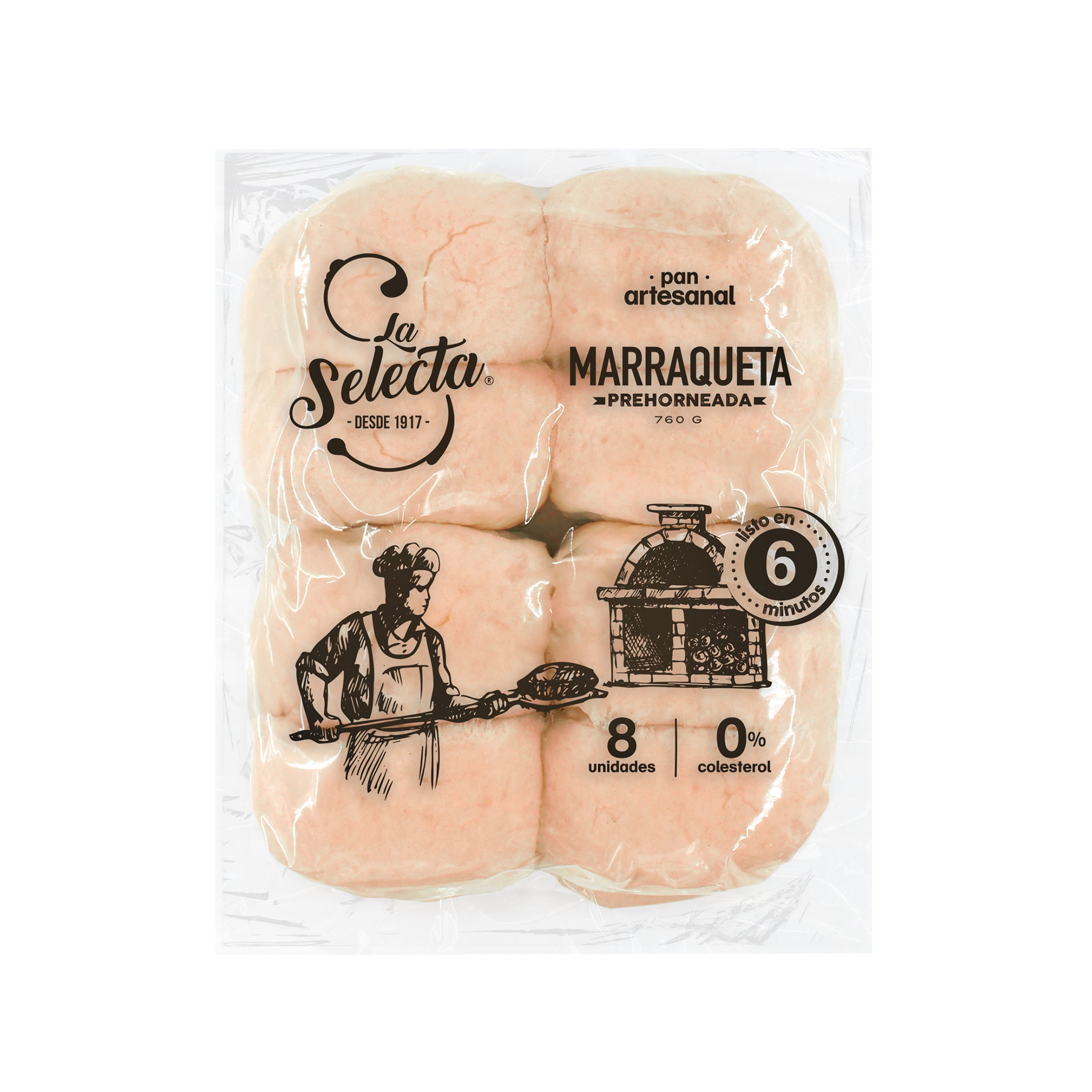 Marraqueta Pre Horneada 8 unidades